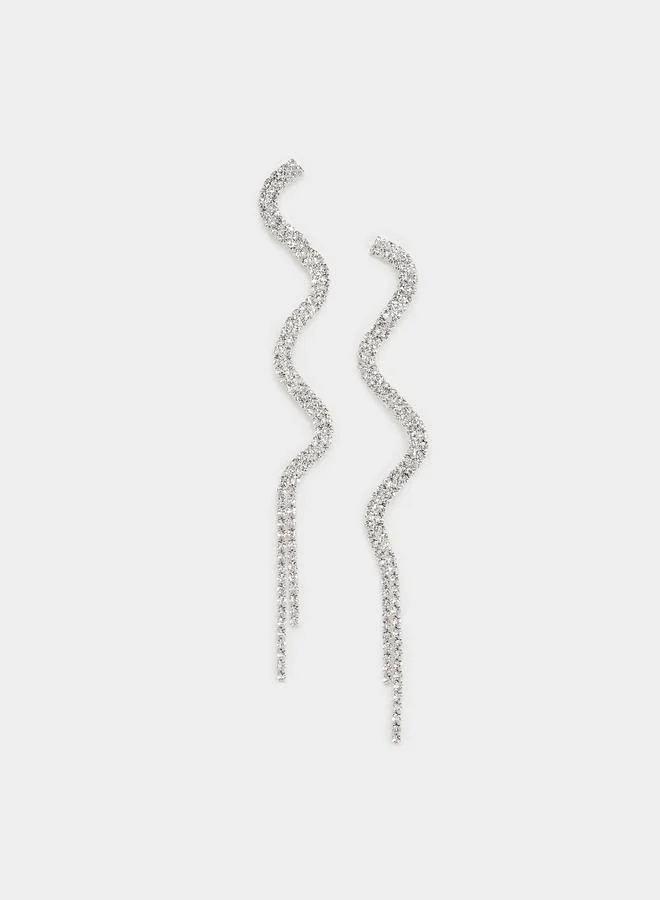 ستايلي أقراط متدلية بكريستال